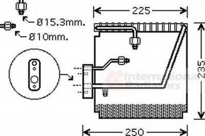 VAN WEZEL 2500v198 -  Испаритель, кондиционер